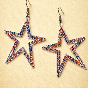 Star-Shaped Multicolor Earrings